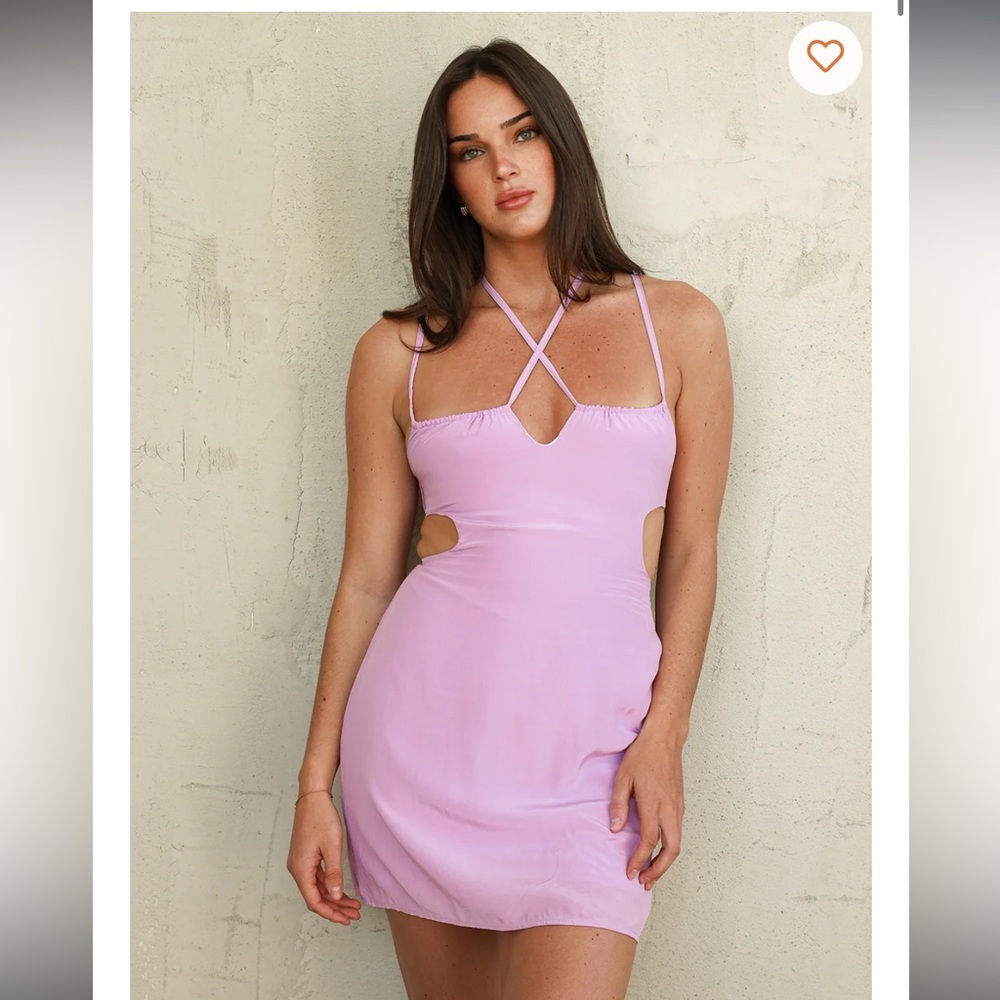 BRAND NEW! Pink Dress with Adjustable Neckline